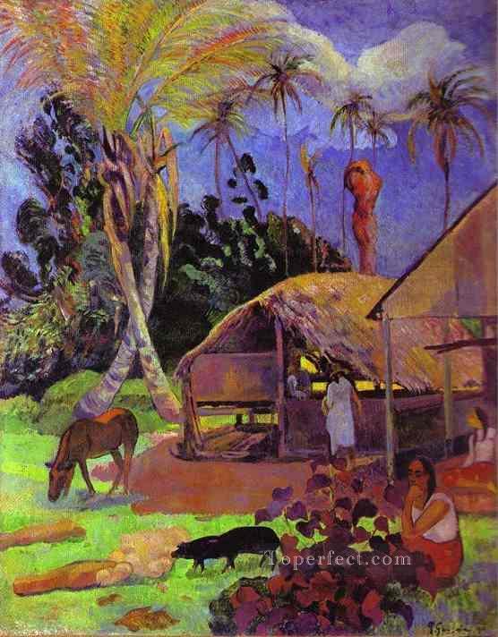 Cerdos negros Postimpresionismo Primitivismo Paul Gauguin Pintura al óleo